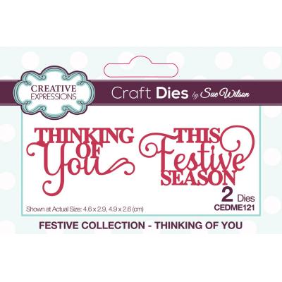 Creative Expressions Sue Wilson Craft Dies - Festive Mini Expressions Duos Thinking Of You Craft