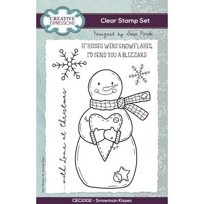 Creative Expressions Sam Poole Clear Stamps - Snowman Kisses