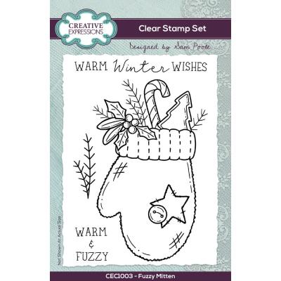 Creative Expressions Sam Poole Clear Stamps - Fuzzy Mittens