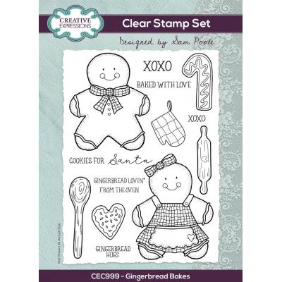 Creative Expressions Sam Poole Clear Stamps - Gingerbread Bakes