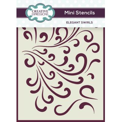 Creative Expressions Mini Stencils - Elegant Swirls