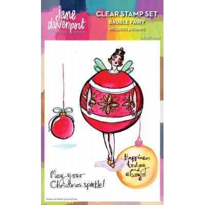 Jane Davenport Clear Stamps - Bauble Fairy