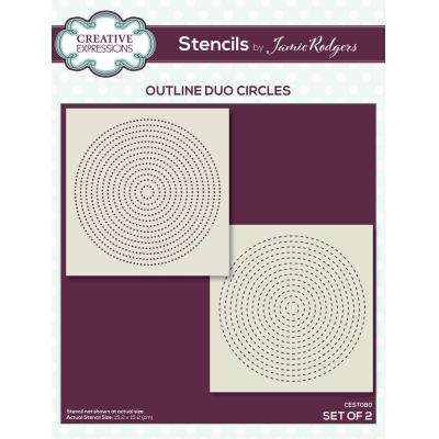 Creative Expressions Jamie Rodgers Outline Duo Stencil - Circles