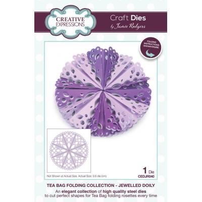 Creative Expressions Jamie Rodgers Craft Die - Tea Bag Folding Jewelled Doily
