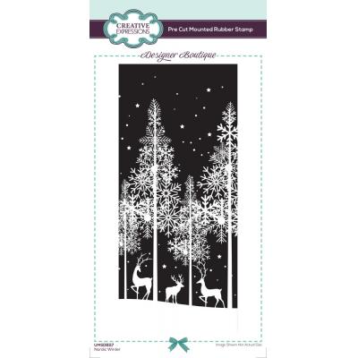 Creative Expressions Slimline Rubber Stamp - Nordic Winter
