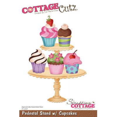 CottageCutz Dies - Pedestal Stand Cupcakes