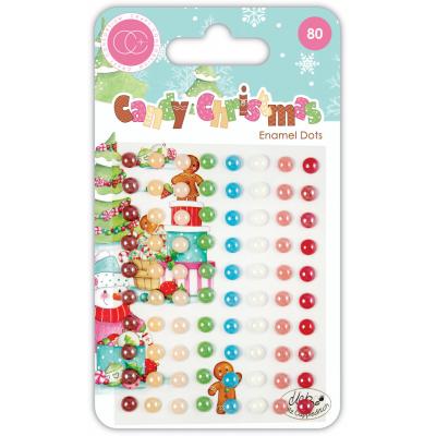 Craft Consortium Candy Christmas Embellishments - Enamel Dots