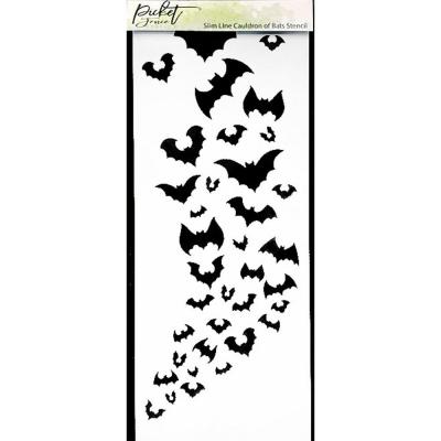 Picket Fence Studios Slim Line Stencils - Cauldron Of Bats