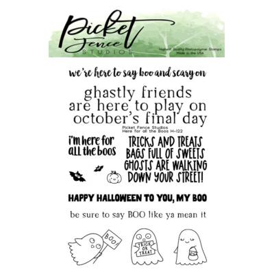 Picket Fence Studios Clear Stamps - Here For All The Boos