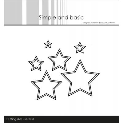 Simple and Basic Cutting Dies - Outline Stars