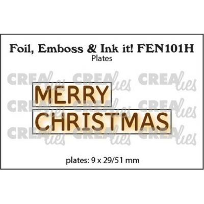 Crealies Foil, Emboss & Ink it! Hotfoil Stamps - Merry Christmas