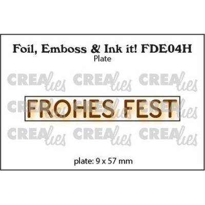 Crealies Foil, Emboss & Ink it! Hotfoil Stamps - Frohes Fest