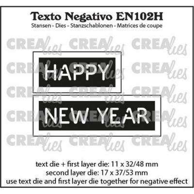 Crealies Texto Stanzschablonen - Happy New Year