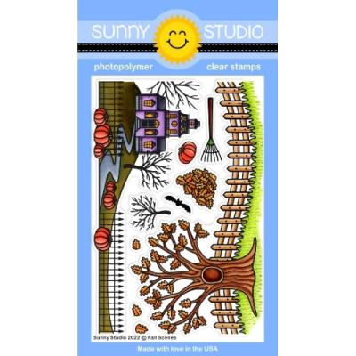Sunny Studio Clear Stamps - Fall Scenes