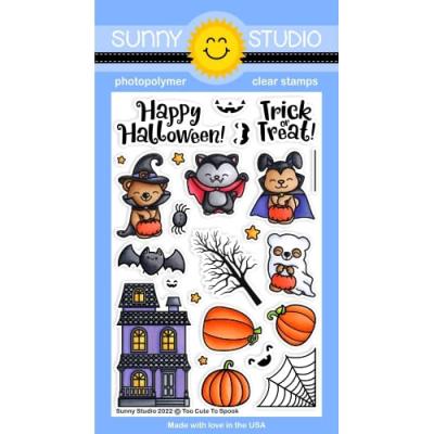 Sunny Studio Clear Stamps - Too Cute To Spook