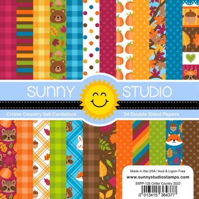 Sunny Studio Designpapier - Critter Country