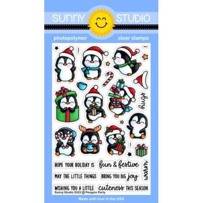 Sunny Studio Clear Stamps - Penguin Party