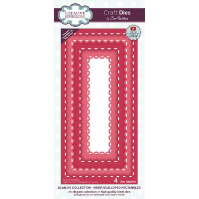 Creative Expressions Craft Dies Slimline - Inner Scalloped Rectangles