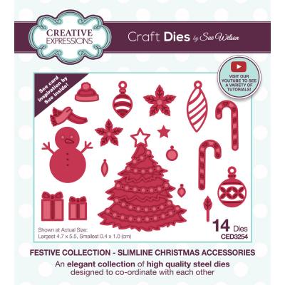 Creative Expressions Slimline Craft Dies - Christmas Accessories
