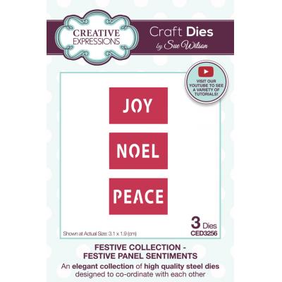 Creative Expressions Craft Dies - Festive Panel Sentiments