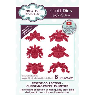 Creative Expressions Craft Dies - Festive Christmas Embellishments