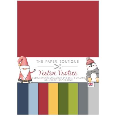 The Paper Boutique Festive Frolics Cardstock - Coloured Card Collection