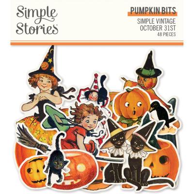 Simple Stories Simple Vintage October 31st Die Cuts - Pumpkin Bits
