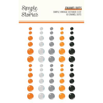 Simple Stories Simple Vintage October 31st Embellishments - Enamel Dots
