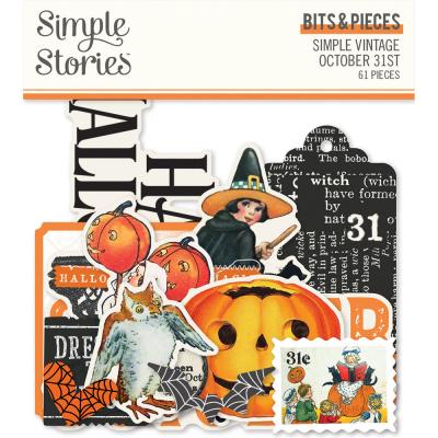 Simple Stories Simple Vintage October 31st Die Cuts - Bits & Pieces