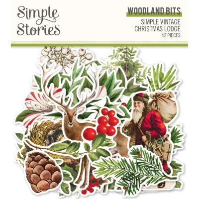 Simple Stories Simple Vintage Christmas Lodge Die Cuts- Woodland Bits