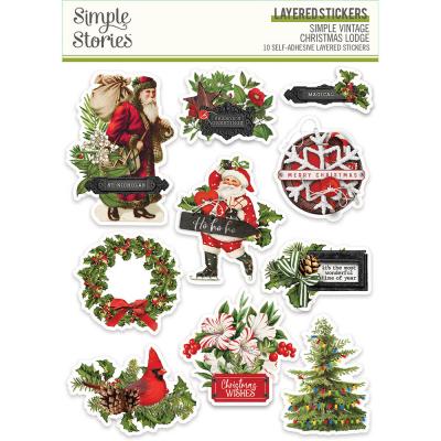 Simple Stories Simple Vintage Christmas Lodge Sticker - Layered Stickers