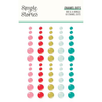 Simple Stories Mix & A-Mingle Embellishments - Enamel Dots