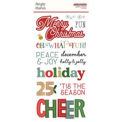 Simple Stories Hearth & Holiday Sticker - Foam Stickers