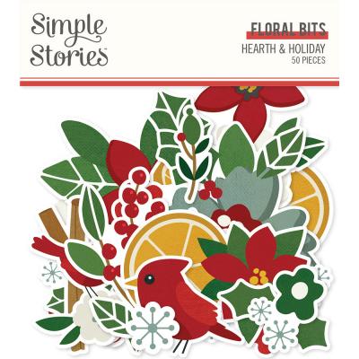 Simple Stories Hearth & Holiday Die Cuts - Floral Bits