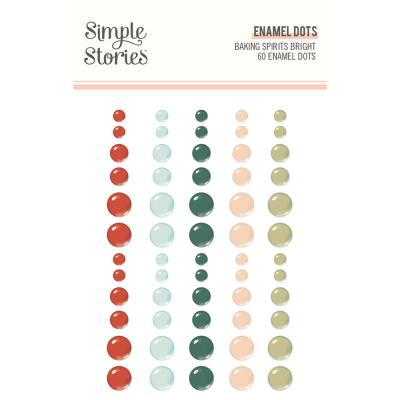 Simple Stories Baking Spirits Bright Embellishments - Enamel Dots