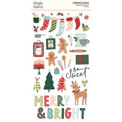 Simple Stories Baking Spirits Bright Sticker - Chipboard Stickers