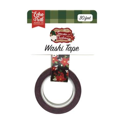 Echo Park Gnome For Christmas Washi Tape - Poinsettia