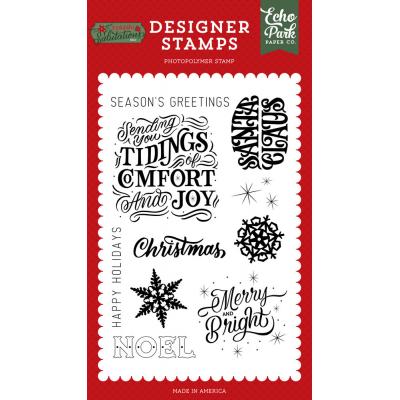 Echo Park Christmas Salutations No.2 Clear Stamps - Sending You Tidings