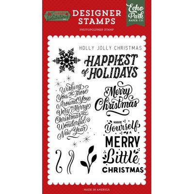 Echo Park Christmas Salutations No.2 Clear Stamps - Happiest Of Holidays