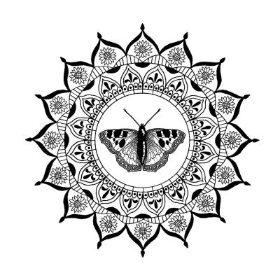 Crafty Individuals Rubber Stamp - Summer Mandala