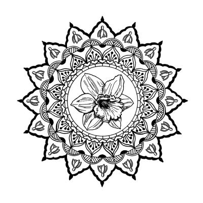 Crafty Individuals Rubber Stamp - Spring Mandala