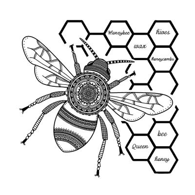 Crafty Individuals Rubber Stamp - Honeybee