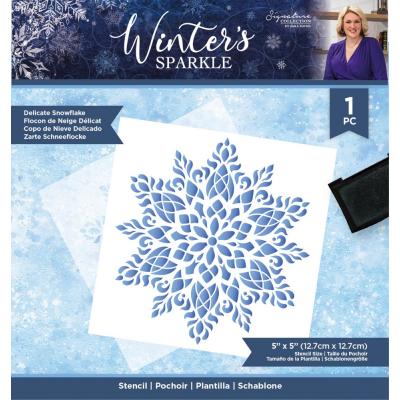 Crafter's Companion Winter's Sparkle Stencil - Delicate Snowflake