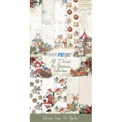 Papers For You All I Want For Christmas Designpapiere - Slim Scrap Paper Pack