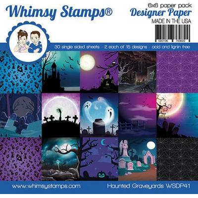 Whimsy Stamps Deb Davis Designpapier - Haunted Graveyards