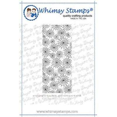 Whimsy Deb Davis Rubber Cling Stamp - Slimline Spider Webs Background