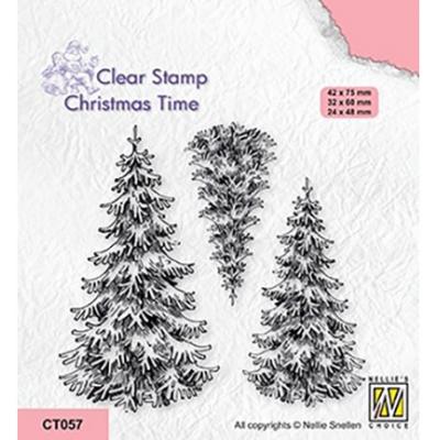 Nellie's Choice Clear Stamps - 3 Snowy Fir Trees