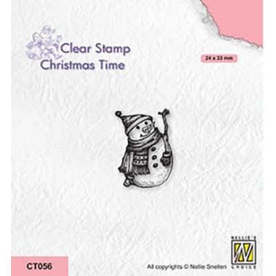 Nellie's Choice Clear Stamp - Snowman Waving