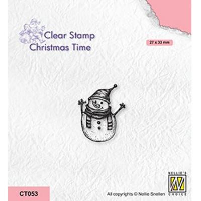 Nellie's Choice Clear Stamp - Snowman With Arms High