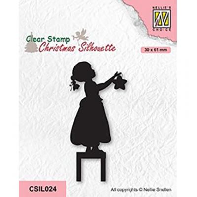 Nellie's Choice Clear Stamp - Little Gril Decorating